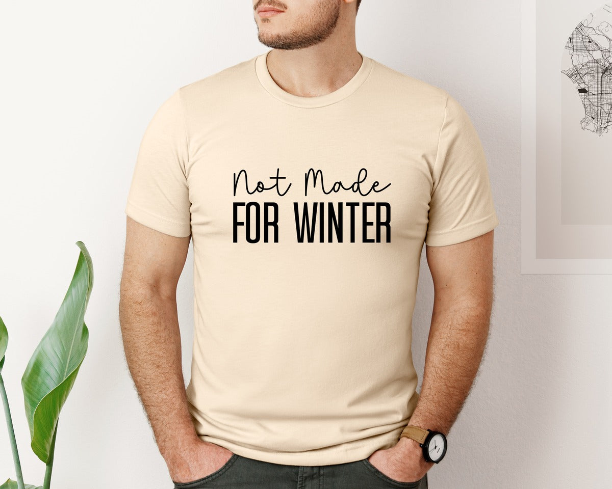 brand:Bella Canvas|color:Soft Cream|Not Made For Winter Christmas 2 Graphic T-Shirt