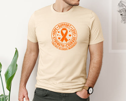 brand:Bella Canvas|color:Soft Cream|Multiple Sclerosis Awareness 2 Graphic T-Shirt