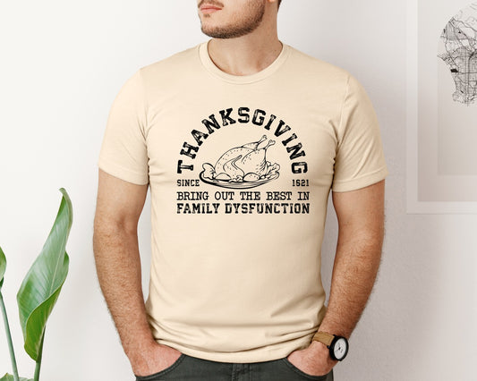 Family Dysfunction Family Thank Graphic T-Shirt