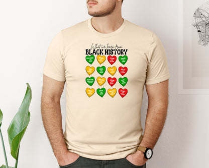 brand:Bella Canvas|color:Soft Cream|What We Learned From Black History 2 Graphic T-Shirt