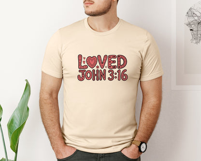 brand:Bella Canvas|color:Soft Cream|Christian Valentines Graphic T-Shirt