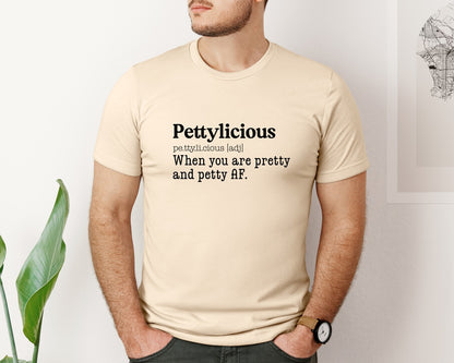 brand:Bella Canvas|color:Soft Cream|Petty Quote Shirt Graphic T-Shirt
