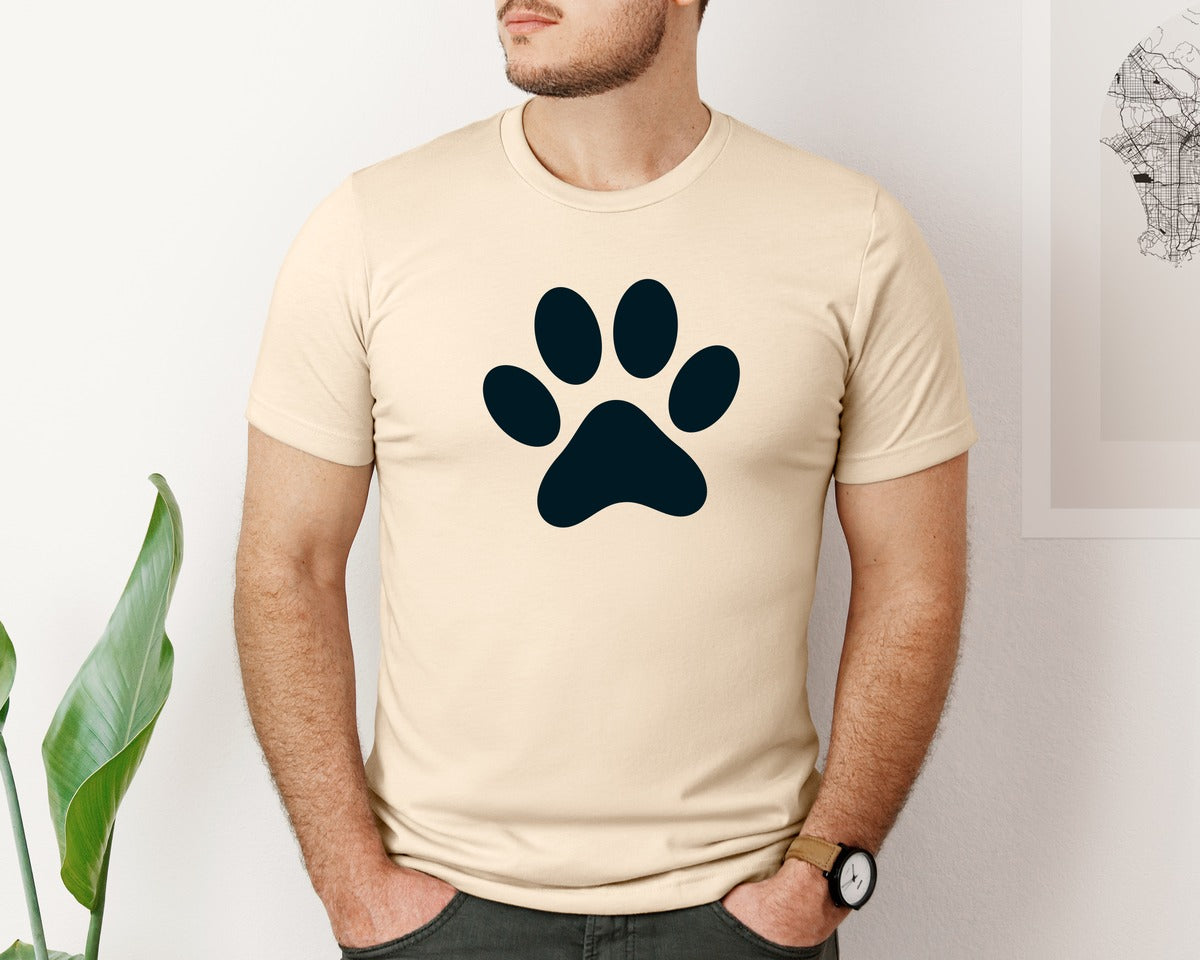 brand:Bella Canvas|color:Soft Cream|Animal Footprint Graphic T-Shirt