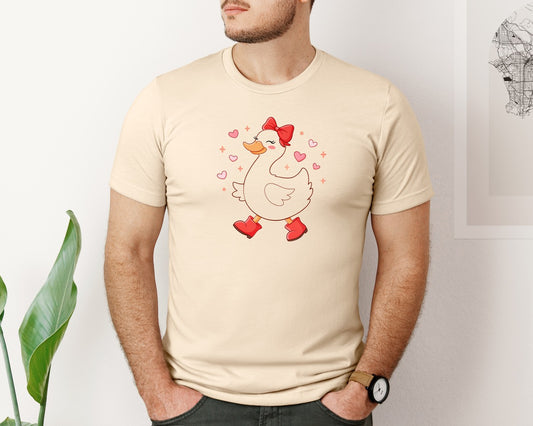 Valentine Goose Love Goose Graphic T-Shirt