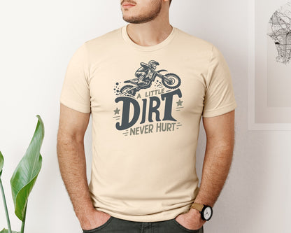 brand:Bella Canvas|color:Soft Cream|Dirt Motorbike Motocross Lifestyle Humor Graphic T-Shirt