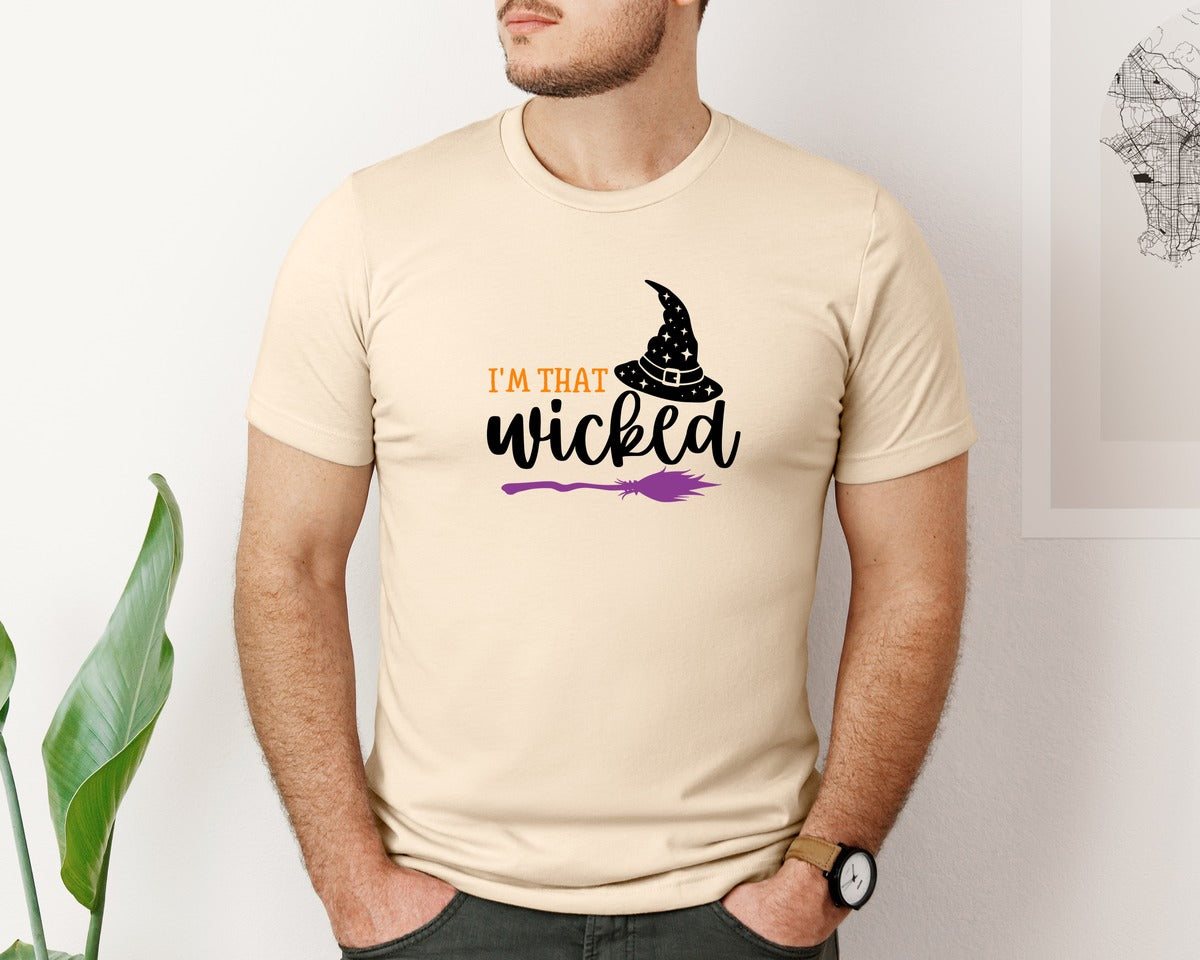 brand:Bella Canvas|color:Soft Cream|Im That Wicked Halloween Graphic T-Shirt