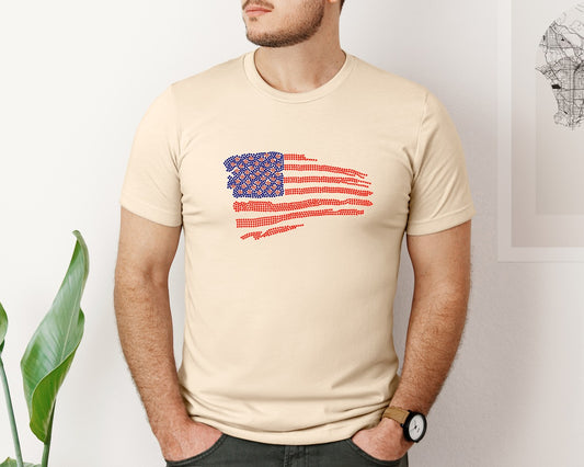 Usa Rhinestone Templates Design 5 Graphic T-Shirt
