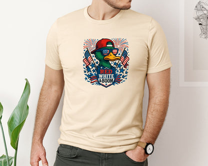 brand:Bella Canvas|color:Soft Cream|4Th July Mallard Duck Graphic T-Shirt