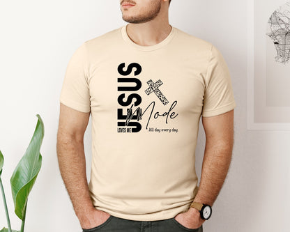 brand:Bella Canvas|color:Soft Cream|Jesus Loves Me Love Like Jesus Graphic T-Shirt