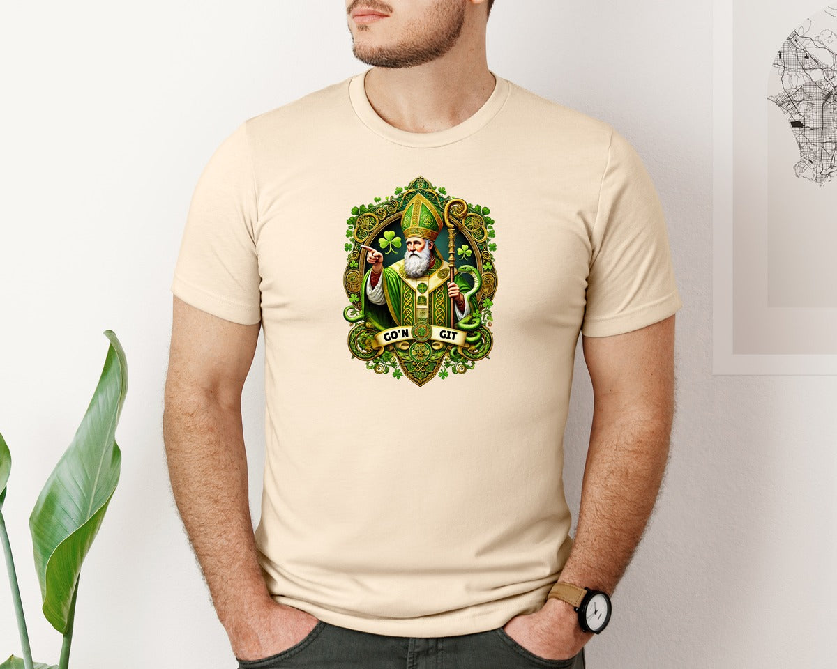 brand:Bella Canvas|color:Soft Cream|St Patricks Day Saint Patrick Graphic T-Shirt