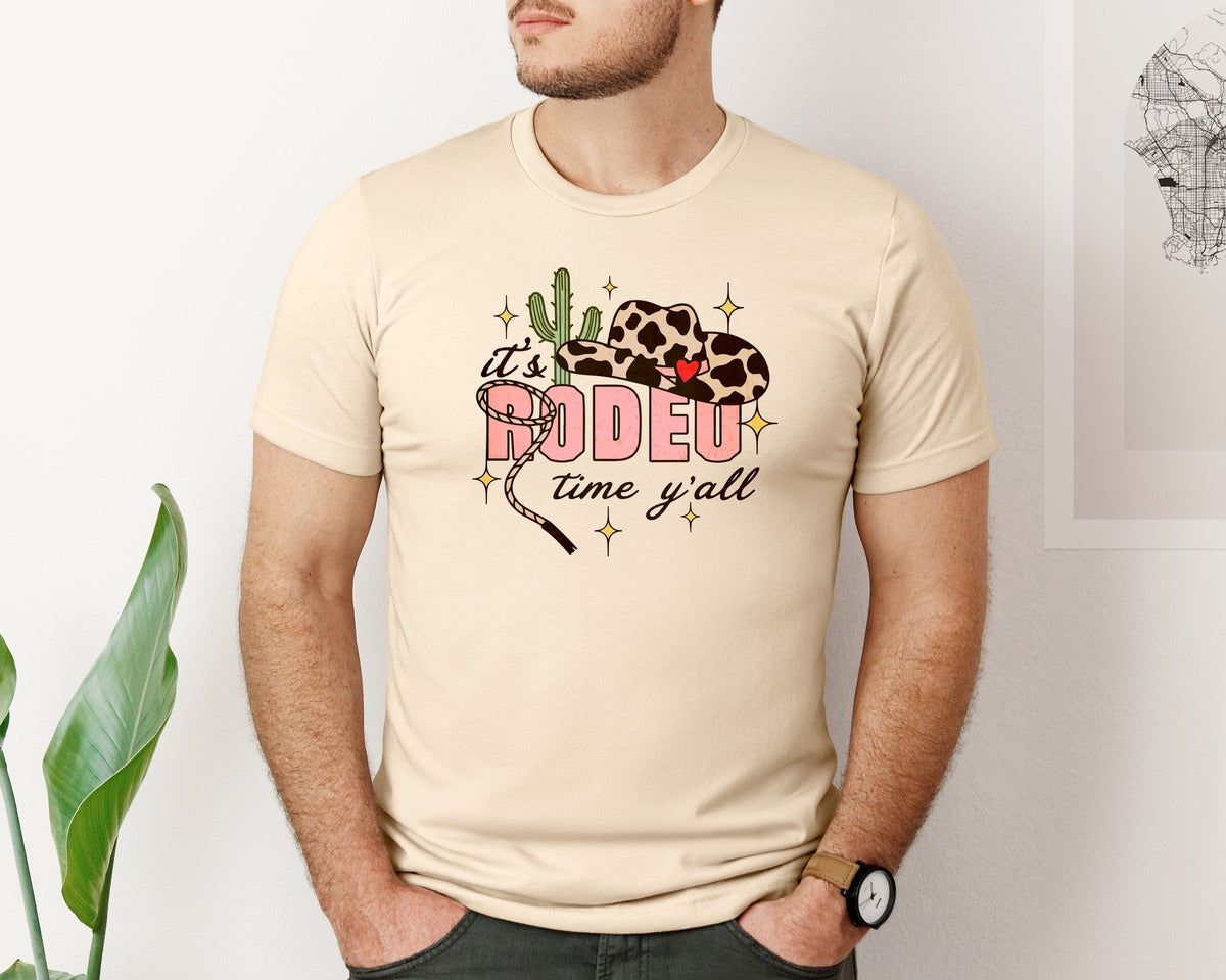 brand:Bella Canvas|color:Soft Cream|Its Rodeo Time Yall Rodeo Graphic T-Shirt