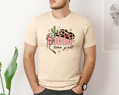 brand:Bella Canvas|color:Soft Cream|Its Rodeo Time Yall Rodeo Graphic T-Shirt