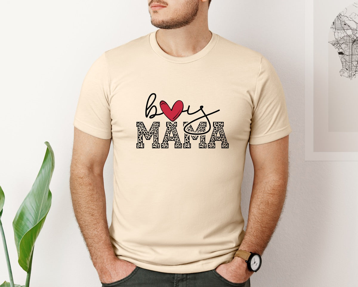 brand:Bella Canvas|color:Soft Cream|Boy Mama Mama Boy 2 Graphic T-Shirt