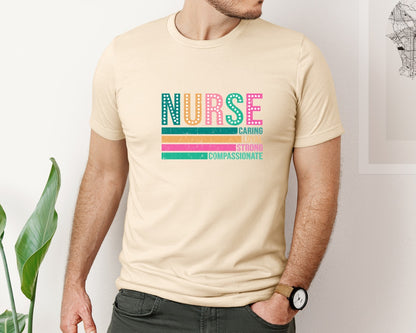 brand:Bella Canvas|color:Soft Cream|Retro Nurse Nurse Life 2 Graphic T-Shirt