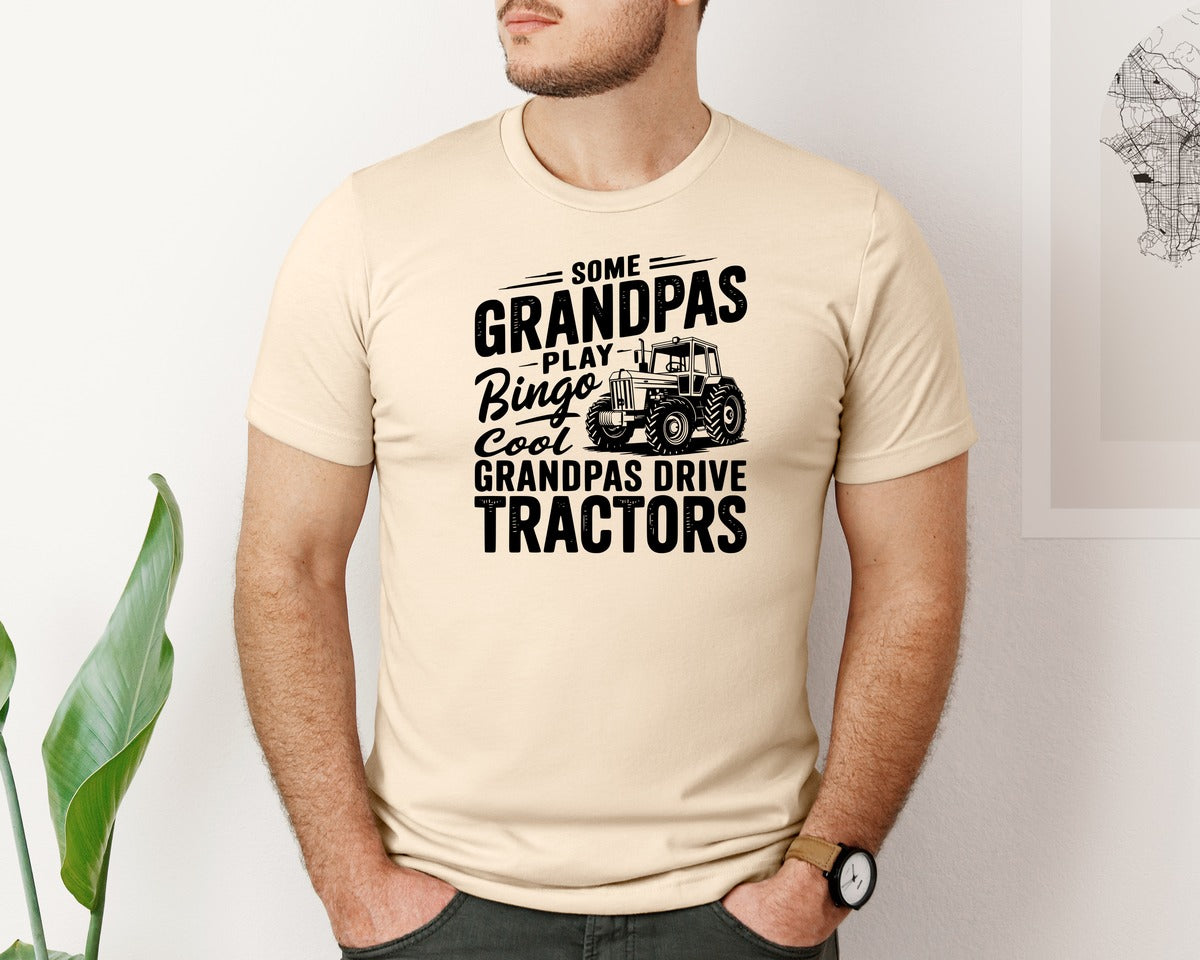 brand:Bella Canvas|color:Soft Cream|Some Grandpas Play Bingo Cool T Shir Graphic T-Shirt