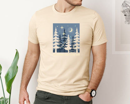 brand:Bella Canvas|color:Soft Cream|Where Shadows Dance Stars Shine Graphic T-Shirt