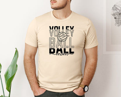 brand:Bella Canvas|color:Soft Cream|Volleyball Mom Volleyball Graphic T-Shirt