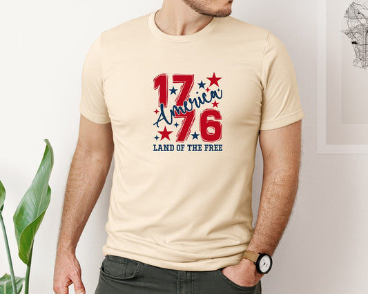 1776 America Land Of The Free Sublimatio Graphic T-Shirt