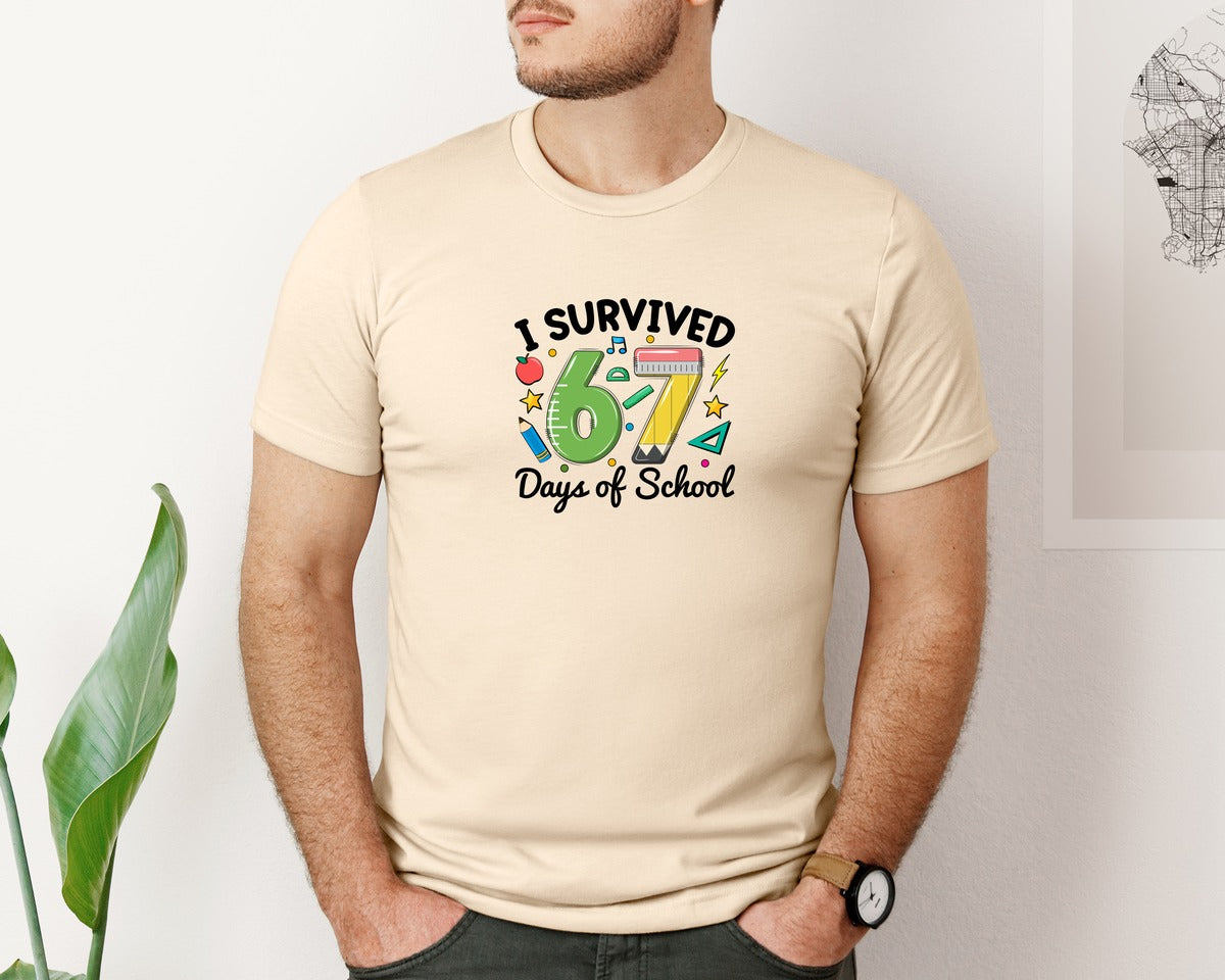 brand:Bella Canvas|color:Soft Cream|Funny 67 T Shirt Design 4 Graphic T-Shirt