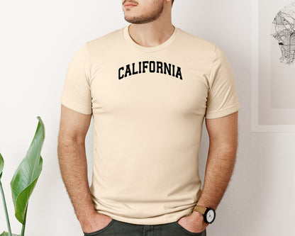 brand:Bella Canvas|color:Soft Cream|California Black And White And Graphic T-Shirt