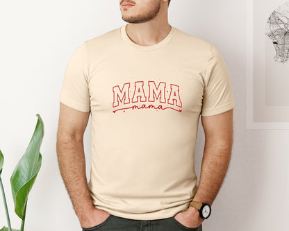 brand:Bella Canvas|color:Soft Cream|Mama Valentine Svgmama Svgheart Graphic T-Shirt