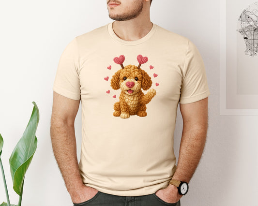 Dog Valentines Day Goldendoodle 2 Graphic T-Shirt
