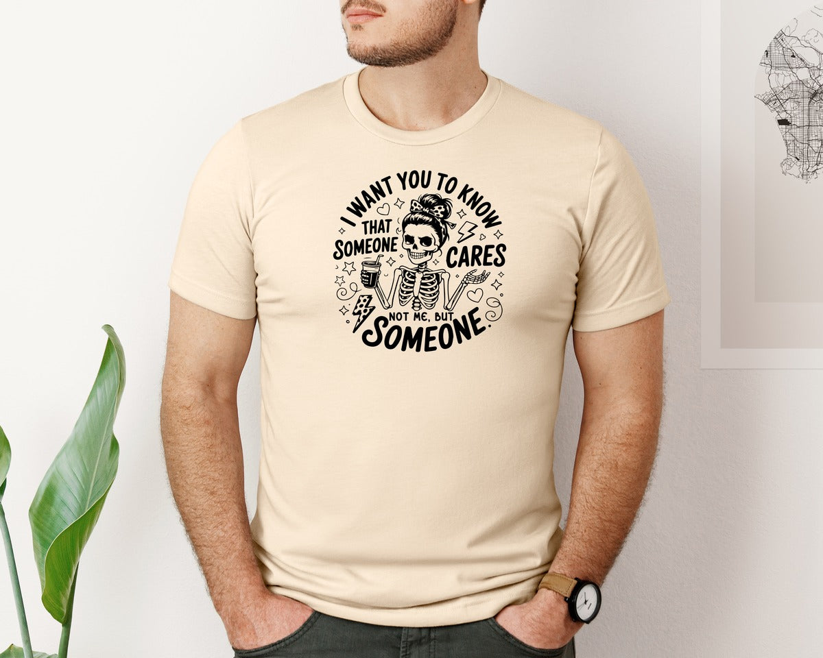 brand:Bella Canvas|color:Soft Cream|Funny Women Skeleton Quote Graphic T-Shirt