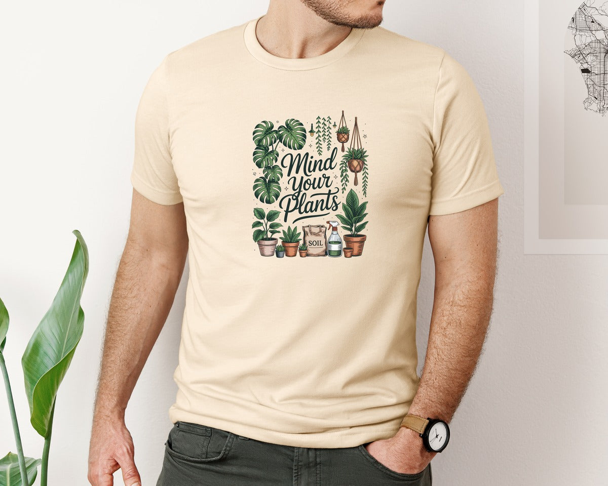 brand:Bella Canvas|color:Soft Cream|Funny Plant Lover Sarcastic T Shirt Graphic T-Shirt