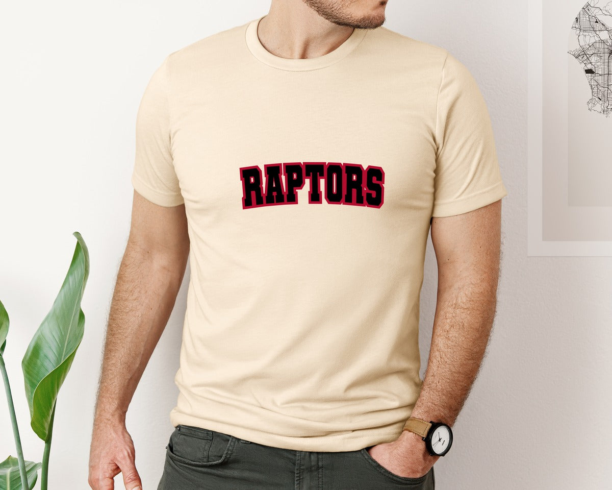 brand:Bella Canvas|color:Soft Cream|Raptors Sports Team Graphic T-Shirt