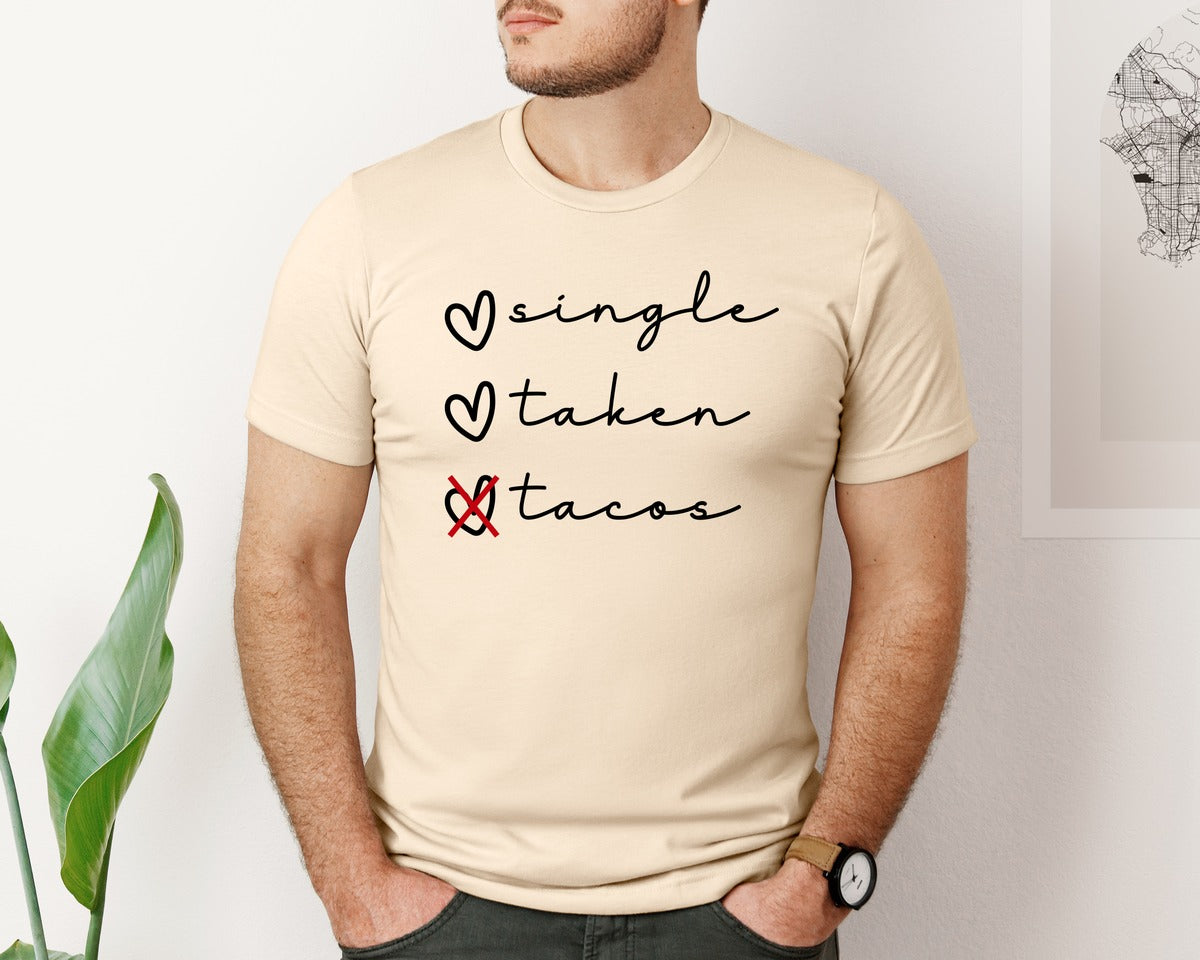 brand:Bella Canvas|color:Soft Cream|Single Taken Tacos 12 Graphic T-Shirt