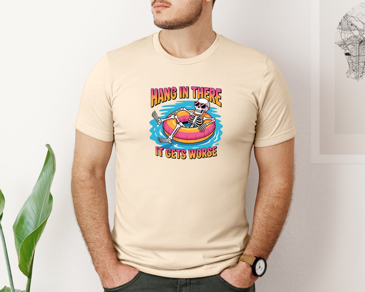 brand:Bella Canvas|color:Soft Cream|Funny Sarcastic Skulls Graphic T-Shirt