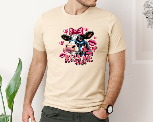 Shut Up And Kiss Me Heifer Graphic T-Shirt