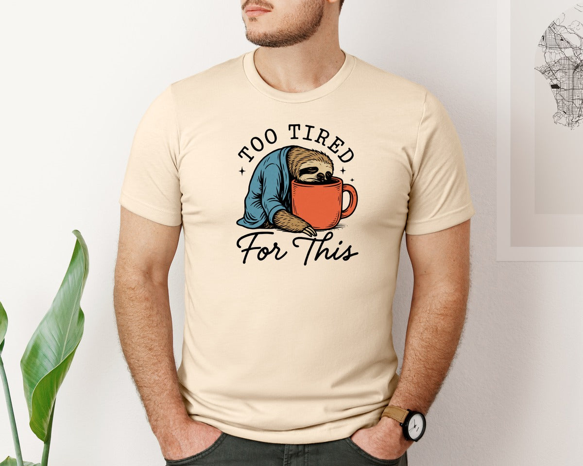 brand:Bella Canvas|color:Soft Cream|Funny Coffee Animals T Shirt 2 Graphic T-Shirt