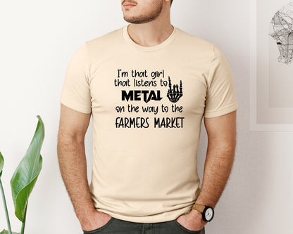 brand:Bella Canvas|color:Soft Cream|Im That Girl That Listens To Metal Graphic T-Shirt