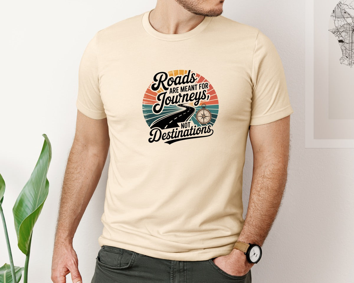 brand:Bella Canvas|color:Soft Cream|Vintage Sunset Retro Biker Shirt Graphic T-Shirt