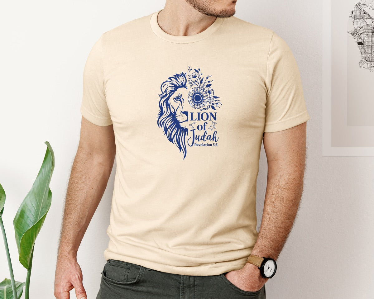 brand:Bella Canvas|color:Soft Cream|Lion Of Judah Christian Quote Bible 2 Graphic T-Shirt
