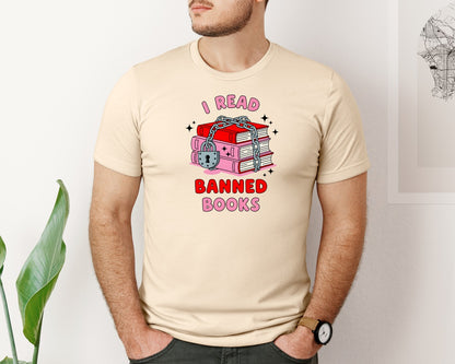 brand:Bella Canvas|color:Soft Cream|I Read Banned Books 3 Graphic T-Shirt