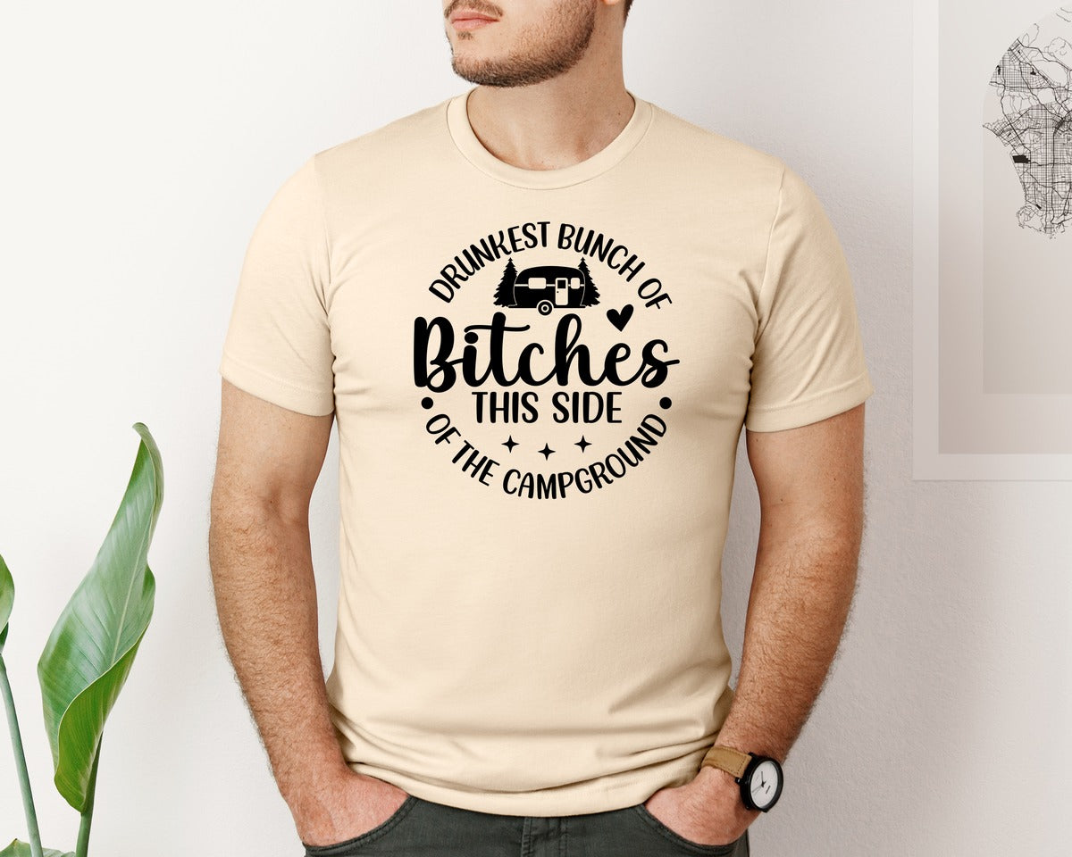 brand:Bella Canvas|color:Soft Cream|Drunkest Bunch Of Bitches Graphic T-Shirt