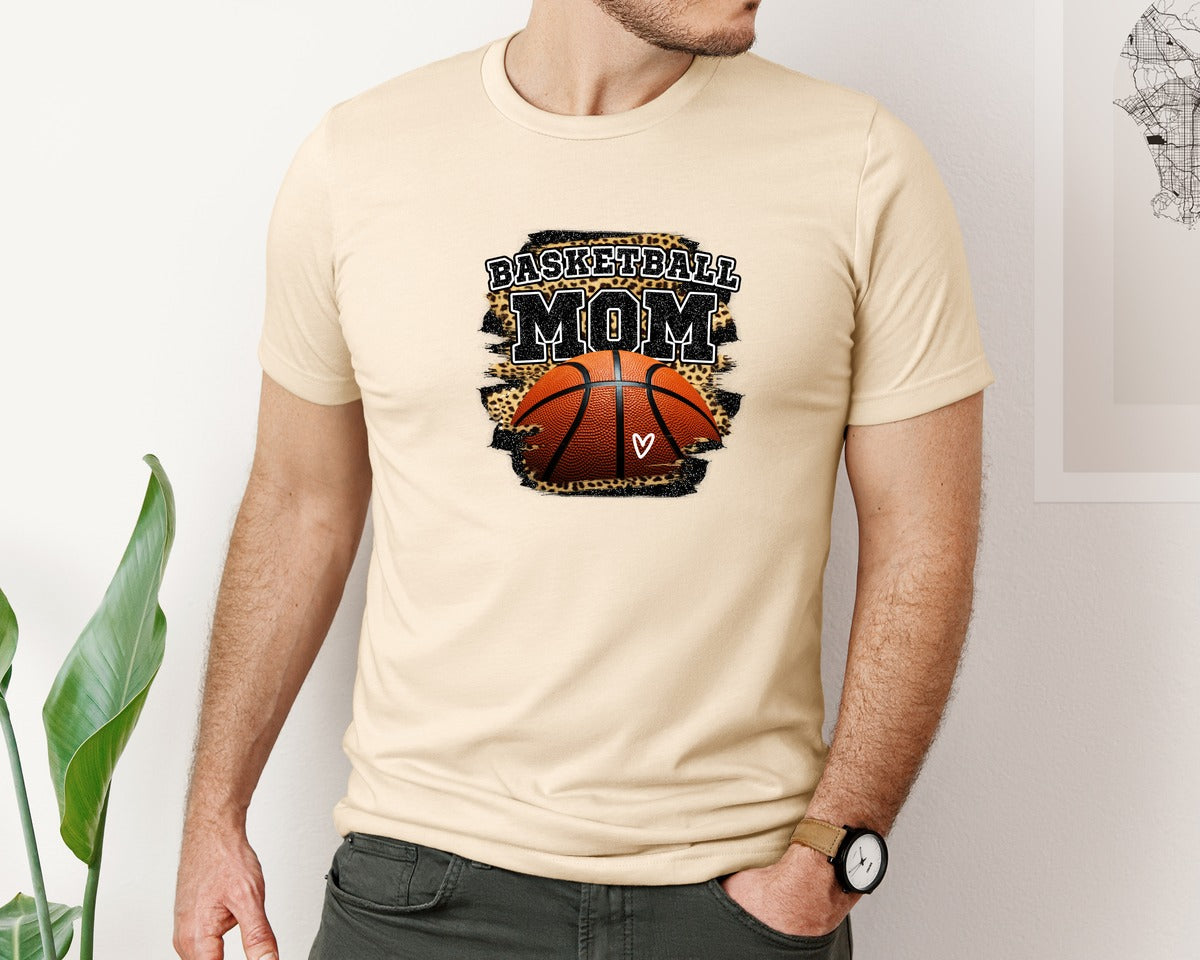 brand:Bella Canvas|color:Soft Cream|Basketball Mama Design Graphic T-Shirt