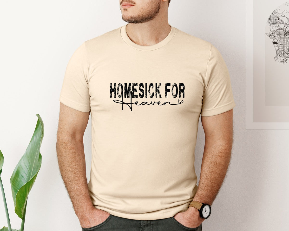 brand:Bella Canvas|color:Soft Cream|Christian For Shirts Homesick Graphic T-Shirt