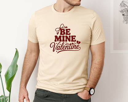 brand:Bella Canvas|color:Soft Cream|Be Mine Valentine Heart 3 Graphic T-Shirt