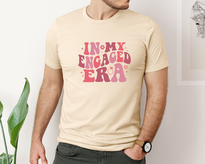 brand:Bella Canvas|color:Soft Cream|In My Engaged Era Trendy Bride Graphic T-Shirt