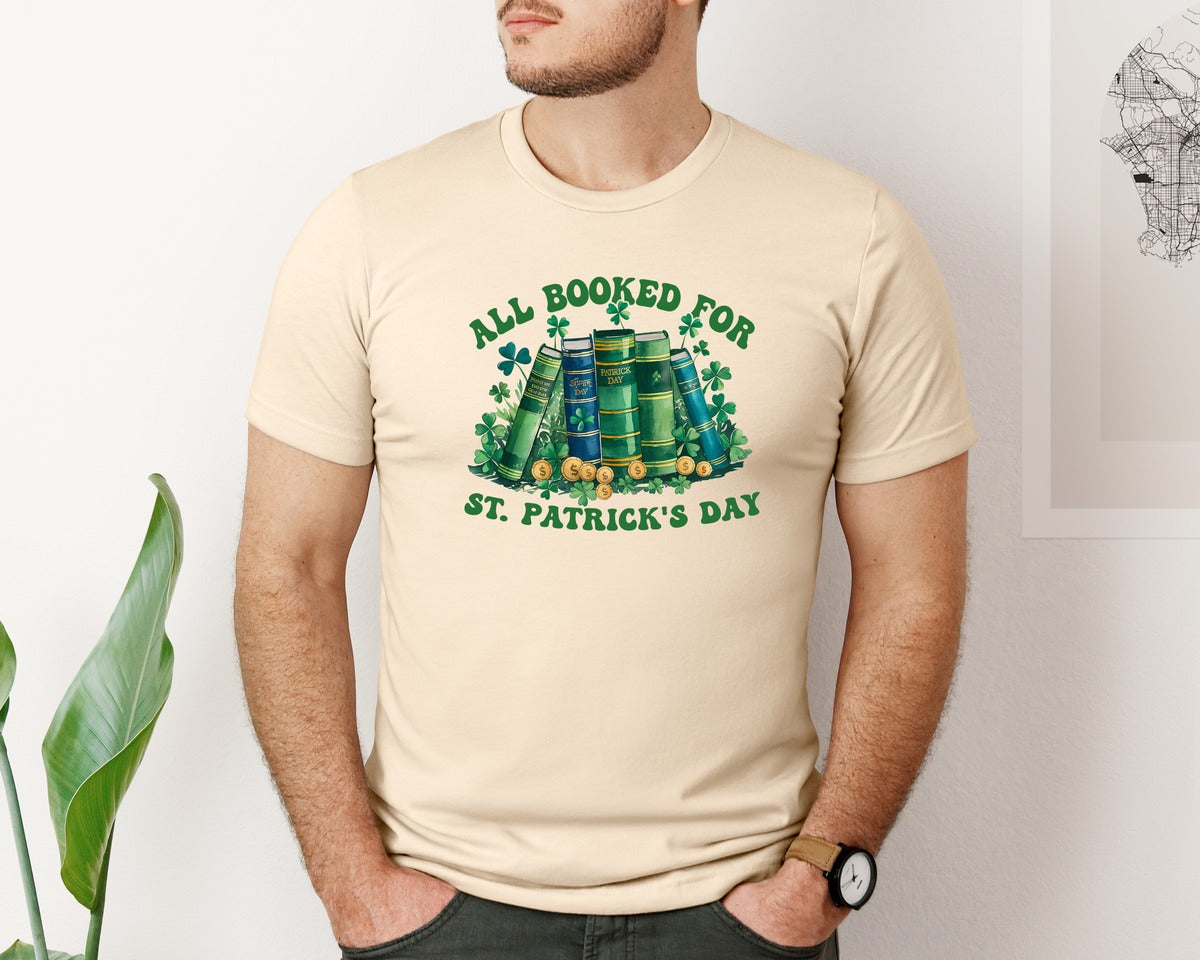 brand:Bella Canvas|color:Soft Cream|All Booked For St Patricks Day 29 Graphic T-Shirt
