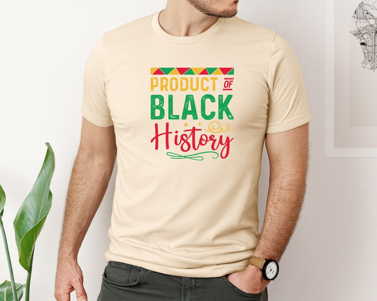 brand:Bella Canvas|color:Soft Cream|Product Of Black History Month Graphic T-Shirt