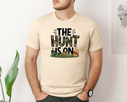 brand:Bella Canvas|color:Soft Cream|The Hunt Is On Camo Easter Egg Camo Graphic T-Shirt