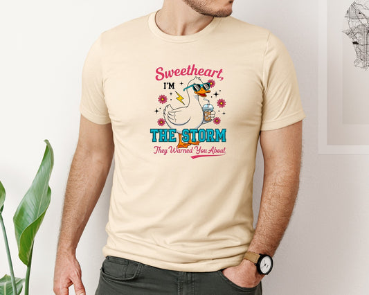 Funny Goose Coffee Sarcastic Humor Graphic T-Shirt