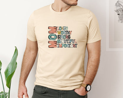 brand:Bella Canvas|color:Soft Cream|Mom Mothers Day Design Graphic T-Shirt
