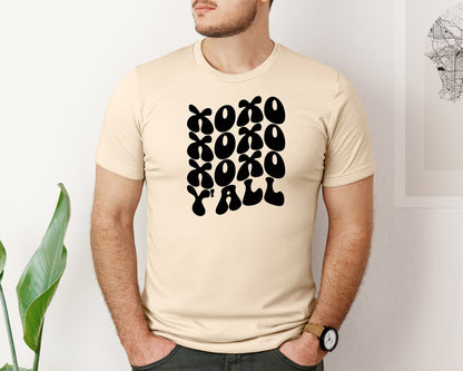 brand:Bella Canvas|color:Soft Cream|Xoxo Yall 77 Graphic T-Shirt