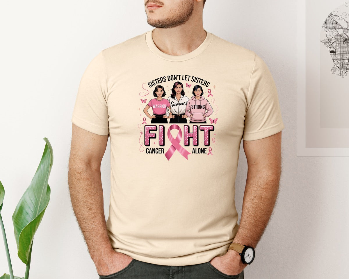 brand:Bella Canvas|color:Soft Cream|Preppy Breast Cancer Coquette Graphic T-Shirt