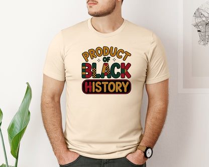 brand:Bella Canvas|color:Soft Cream|Product Of Black History Faux Yarn 2 Graphic T-Shirt